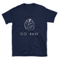 "Go Away" Short-Sleeve Unisex T-Shirt (Black/Navy)