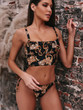Printed bikini sexy split swimsuit