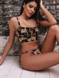 Printed bikini sexy split swimsuit