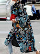 Fashion Star Print Long sleeve Coat