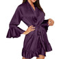 Sexy Kimono Robe Lingerie Silk Satin Sleepwear