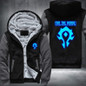 WOW Luminous Blue Green Thicken Coat Winter Fleece Zipper Hoodies Sweatshirts