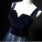 Stunning Spaghetti Straps Velvet V Neck With Sequins Long Party Dress Prom Dress P797