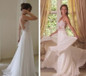 Sweetheart Spaghetti Appliques Wedding Gowns,Backless Beach Wedding Dress W93