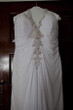 A Line Floor Length Halter Open Back Wedding Gown,Beach Wedding Dress W143