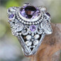 Vintage Boho Flower Purple Finger Ring Bohemian Jewelry