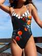 Floral Printing One-piece Swimsuit Monokini Sexy Beach Bathing Suits Swimsuits