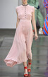 Pink Pleated Sleeveless Chiffon Dress Maxi Dress