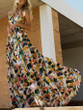 Sexy Backless Print Big Swing Dress