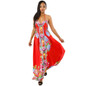Sexy Print Halter Backless Bohemia Beach Maxi Long Dress