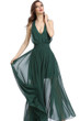 Hanging Neck Slim Dark Green Backless Sexy Big Swing Strap Beach Maxi Dress