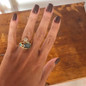 Chic Gold Color Copper Ring Crystal Vintage Jewelry