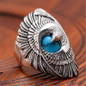 Vintage Eagle Blue Stone Rings Jewelry