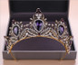 European Crown Vintage Purple Crystal Bridal Crown Bride Wedding Hair Accessories