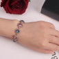 Vintage Charm Crystal Bangles Flower Bracelet Accessories Jewelry