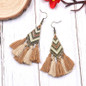 Handmade Vintage Bohemian Tassel Fringed Dangle Earrings Jewelry