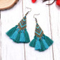 Handmade Vintage Bohemian Tassel Fringed Dangle Earrings Jewelry