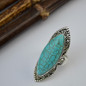 Vintage Bohemian Natural Stone Turquoise Adjustable Rings Jewelry