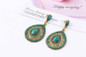 Vintage earrings fashion jewelry bohemia elegant gem rhinestone for women Xmas party