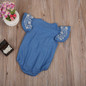 Flying Sleeve Baby Clothing Newborn Baby Girls Denim Romper Jumpsuit Outfits Sunsuit Clothes 0-24M