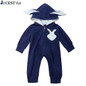 Newborn Infant Baby Girl Boy Clothes Cute 3D Bunny Ear Romper Jumpsuit Playsuit Spring Autumn Warm  Rompers One Piece