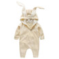 2018 Newborn Infant Baby Girl Boy Clothes Cute 3D Bunny Ear Romper Jumpsuit Playsuit Autumn Winter Warm Babies Rompers One Piece