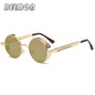 Steampunk Goggles Sunglasses Men Women Luxury Brand Round Sun Glasses For Ladies Retro Circle