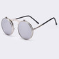 VINTAGE STEAMPUNK Sunglasses round Designer steam punk Metal OCULOS de sol women COATING SUNGLASSES