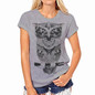 VenusFox T-shirt Cat Print O-Neck Sexy Tshirt