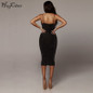 VenusFox high waist bodycon slash backless sexy long dress