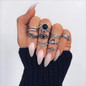 Women   7 Style Vintage Boho Geometric Flower Crystal Knuckle Midi Finger Rings for Ring Set