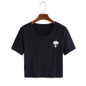 VenusFox Printed Aliens crop top Short Sleeve Round-Neck T-shirts Tops Summer