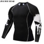 Punisher Compression Shirt Men Breathable Quick Dry T Shirt Bodybuilding Top Crossfit Tee Fitness