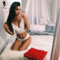 VenusFox sexy floral lace seamless bra panty set lingerie