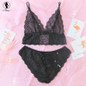VenusFox sexy floral lace seamless bra panty set lingerie