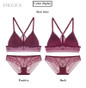 VenusFox Sexy Embroidery Lace Bra Set Lingerie Plus Size