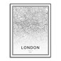 Black and White World City Map Paris London New York Poster Nordic Style Living Room Wall Art Picture Home Decor Canvas Painting