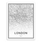Black and White World City Map Paris London New York Poster Nordic Style Living Room Wall Art Picture Home Decor Canvas Painting