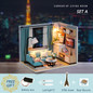 Cutebee Doll House Furniture Miniature Dollhouse DIY Miniature House Toys for Children DIY Dollhouse Gift for Birthday H18-4