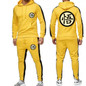 Dragon Warrior Tracksuit Saiyan Style Hoodie and Joggers Yellow