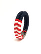 USA American Flag  Paracord Bracelet with Gun Metal Buckle
