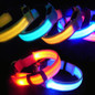 Nylon LED Pet Dog Collar,Night Safety Flashing Glow In The Dark Dog Leash,Dogs Luminous Fluorescent Collars Pet Supplies