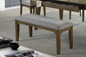 Rayleene Upholstered Bench Grey And Medium Brown