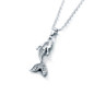 Mermaid Necklace Sterling Silver | Womens Mermaid Pendant w/ CZ