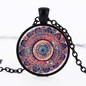 Yoga Cabochon Glass Pendant Necklace