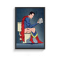 Funny Toilet Superheroes Poster Canvas Print