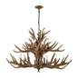 Elk Group Rustic Antlers Chandelier In Wood Brown