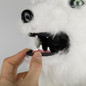 Cosplay Latex Mask Carnival Prop Costume Masks Adult Animal White Dog Mask Can Open Mouth Cosplay Halloween Party