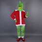 Christmas Adult Grinch Luxury Santa Costume with Mask cosplay suit