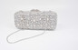 Clutch women crystal bag evening party minaudiere box purse bridal flower rhinestones handbag